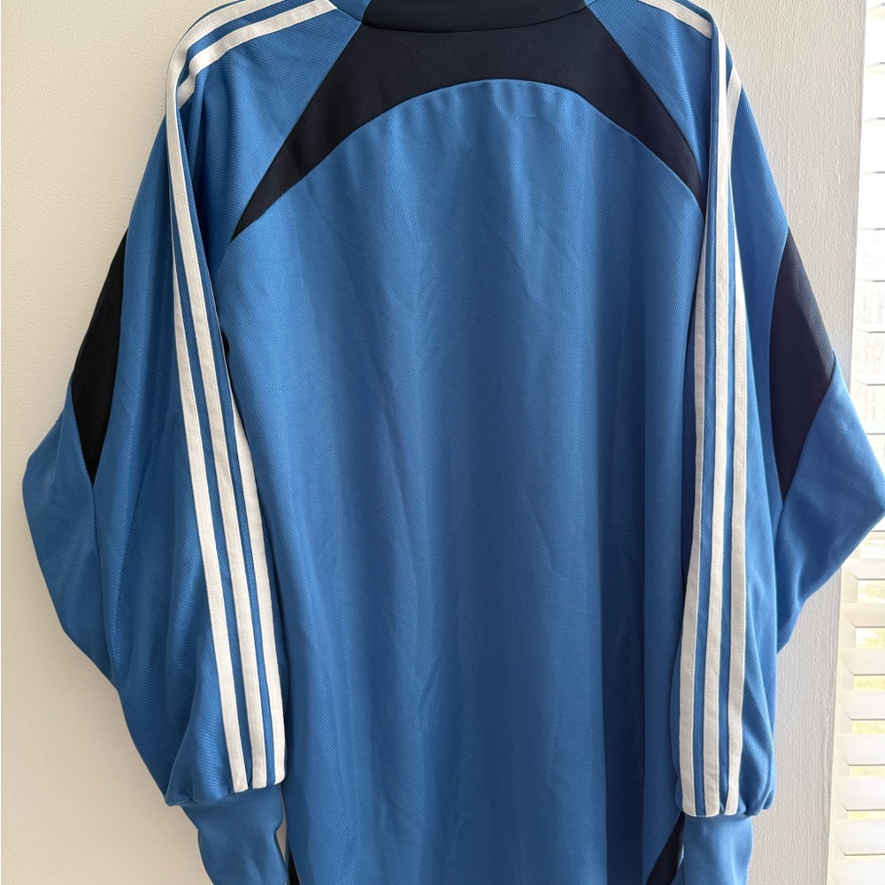 Adidas Men Blue White Black LongSleeve Goal Keeper Goalie Soccer Jersey Shirt XL - Picture 8 of 10